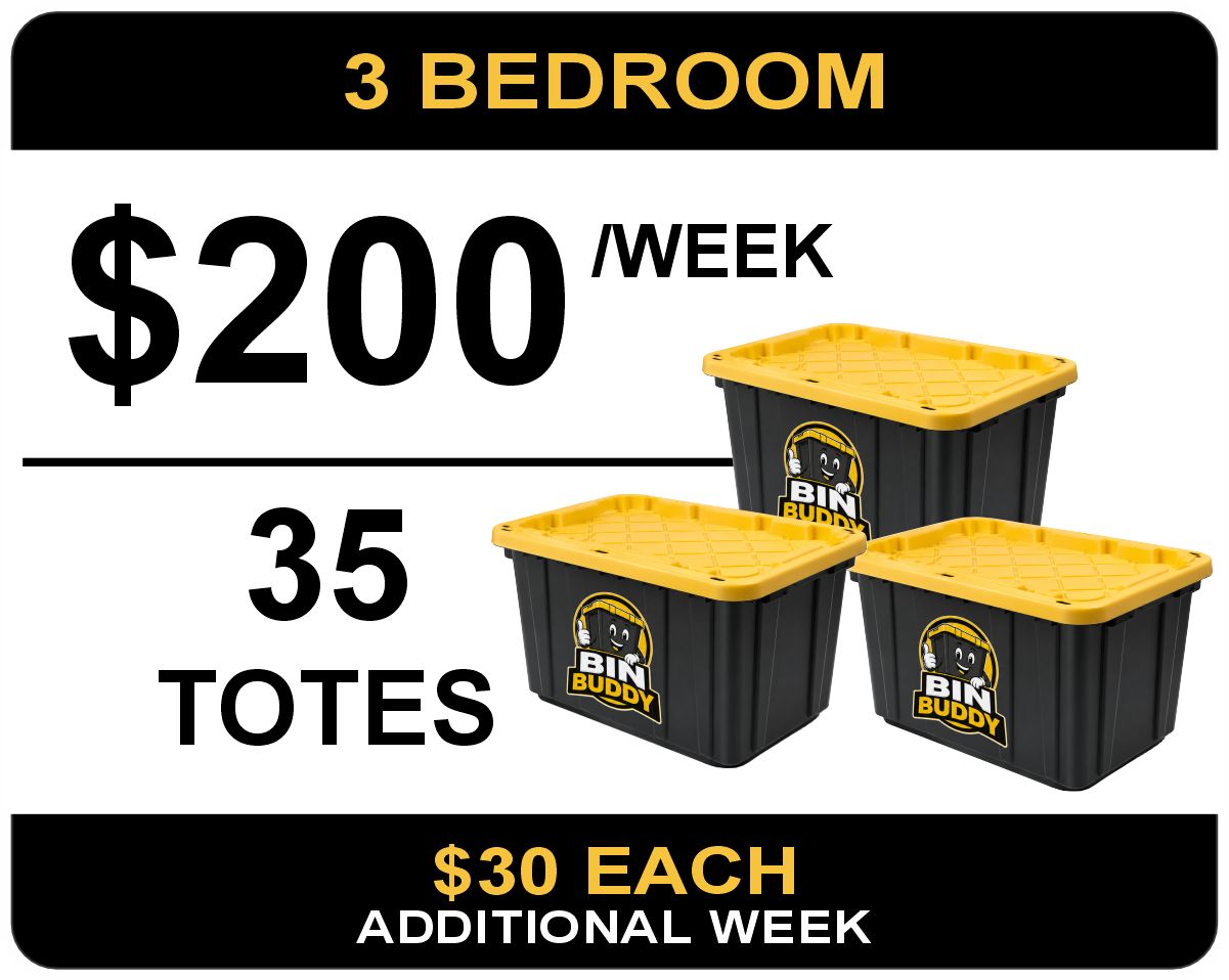 Three bedroom moving tote package